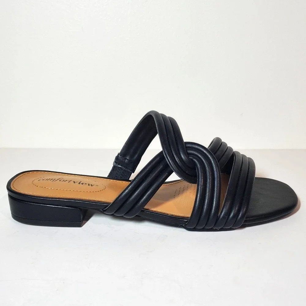 Comfortview Alona Mule Women's‎ Sandal Black US 8.5W/#09261